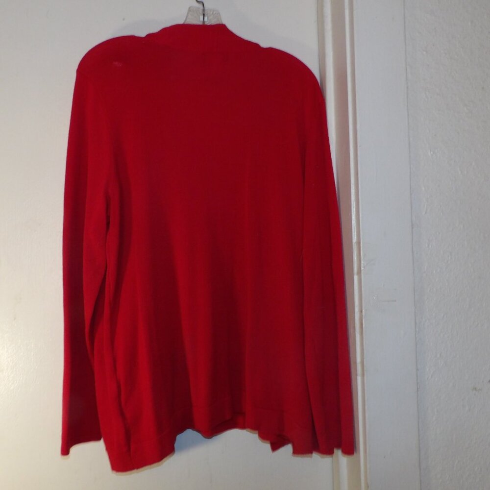 Basic Editions Red Embellished Twofer Sweater Sz … - image 5